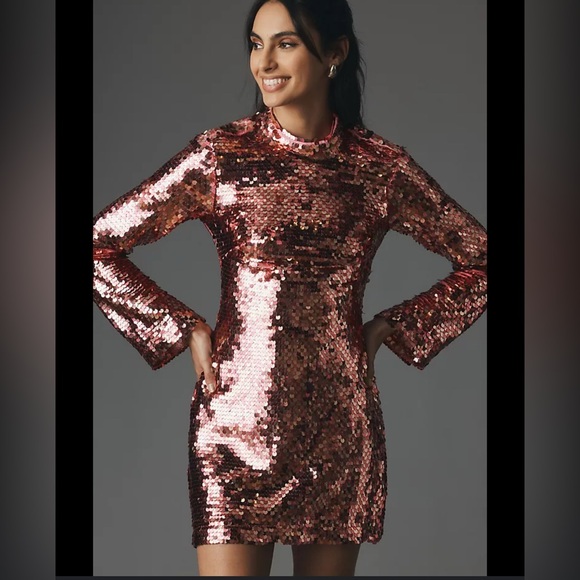 Anthropologie Dresses & Skirts - Anthropologie Sequin Pink Dress